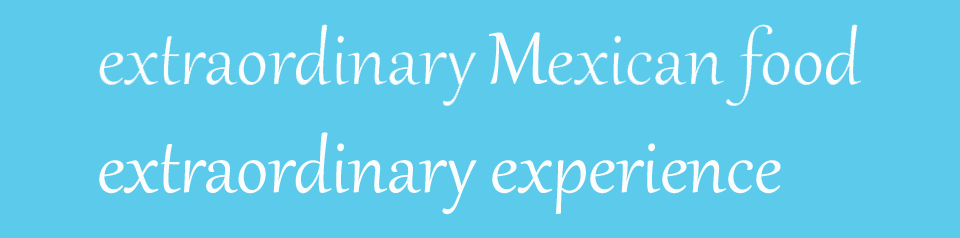 Extraordinary Mexican Food, Extraordinary Experience